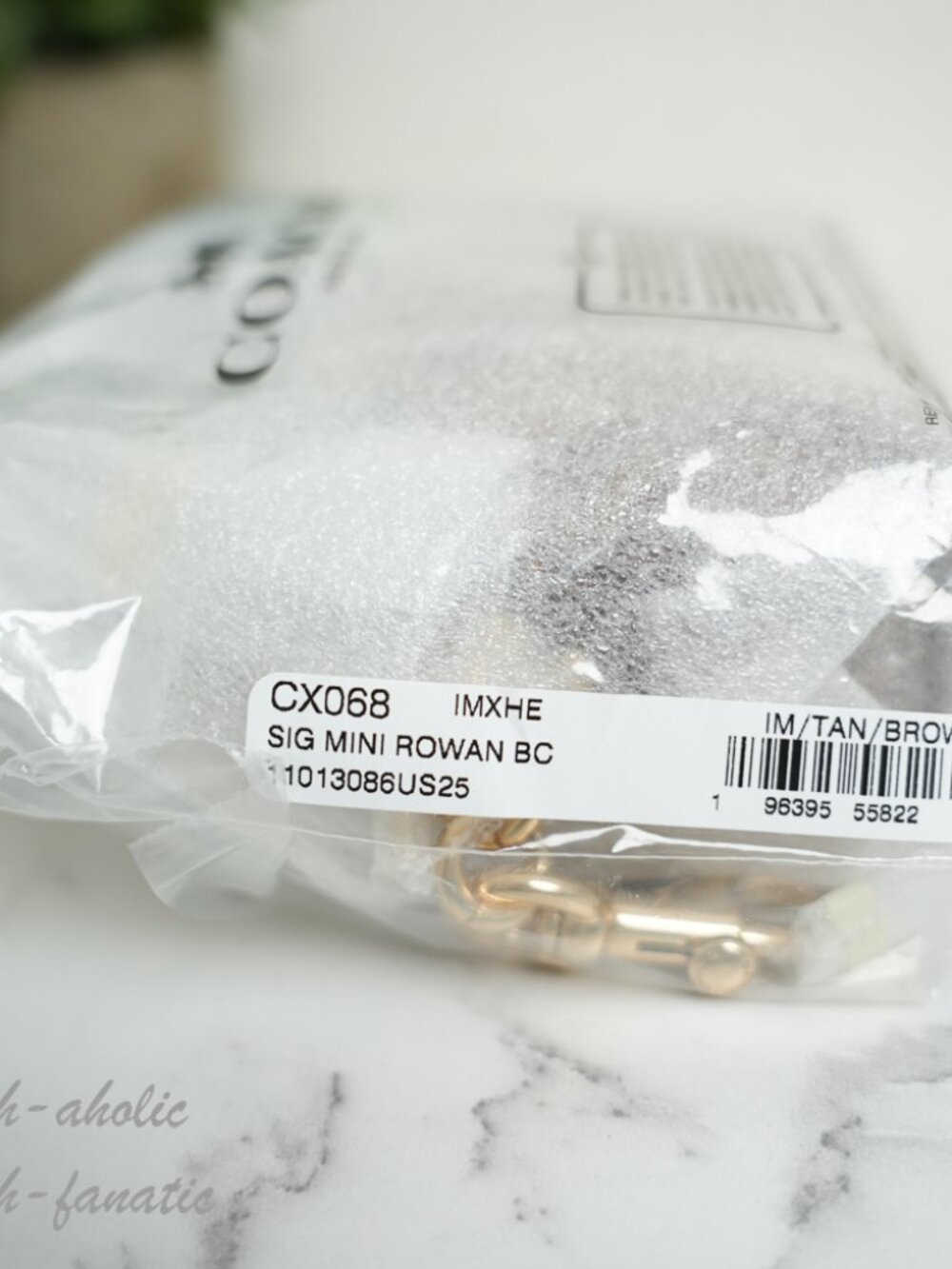 Coach CX068 Mini Rowan Bag Charm Signature Canvas Leather *Factory Sealed* - Picture 5 of 5
